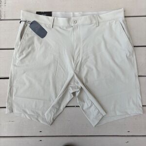 Greg Norman Performance Stretch Golf Shorts Men's 38 Beige Nylon Spandex UPF Sun